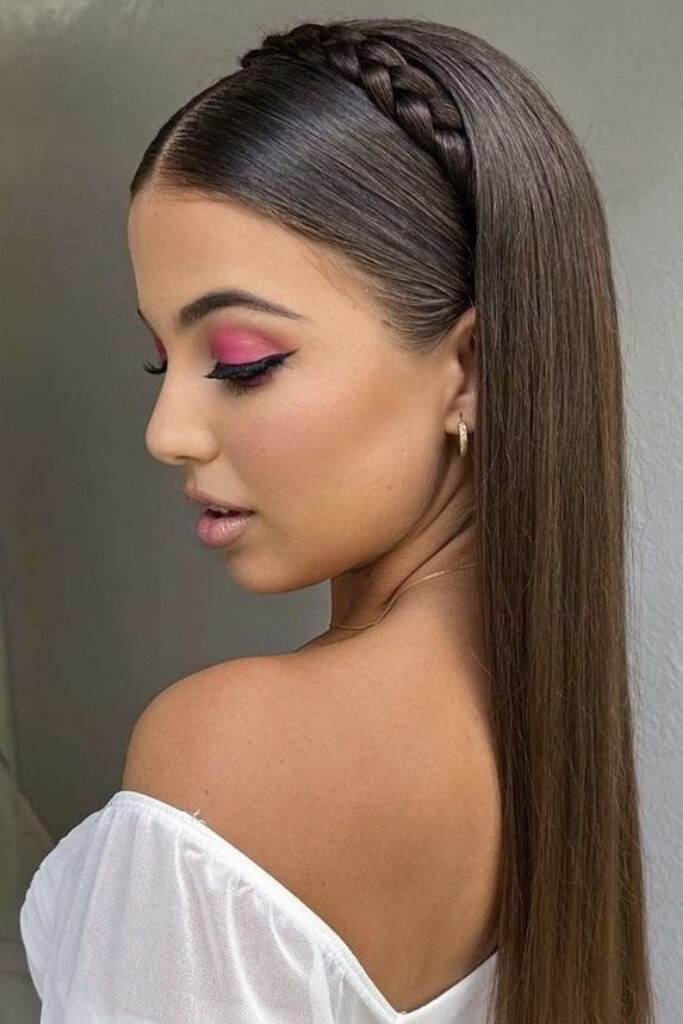 penteado para madrinhas com cabelo liso