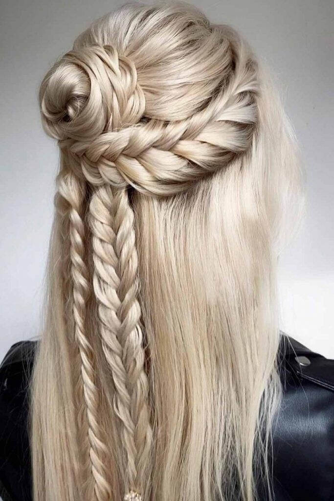 penteado para madrinhas com tranças