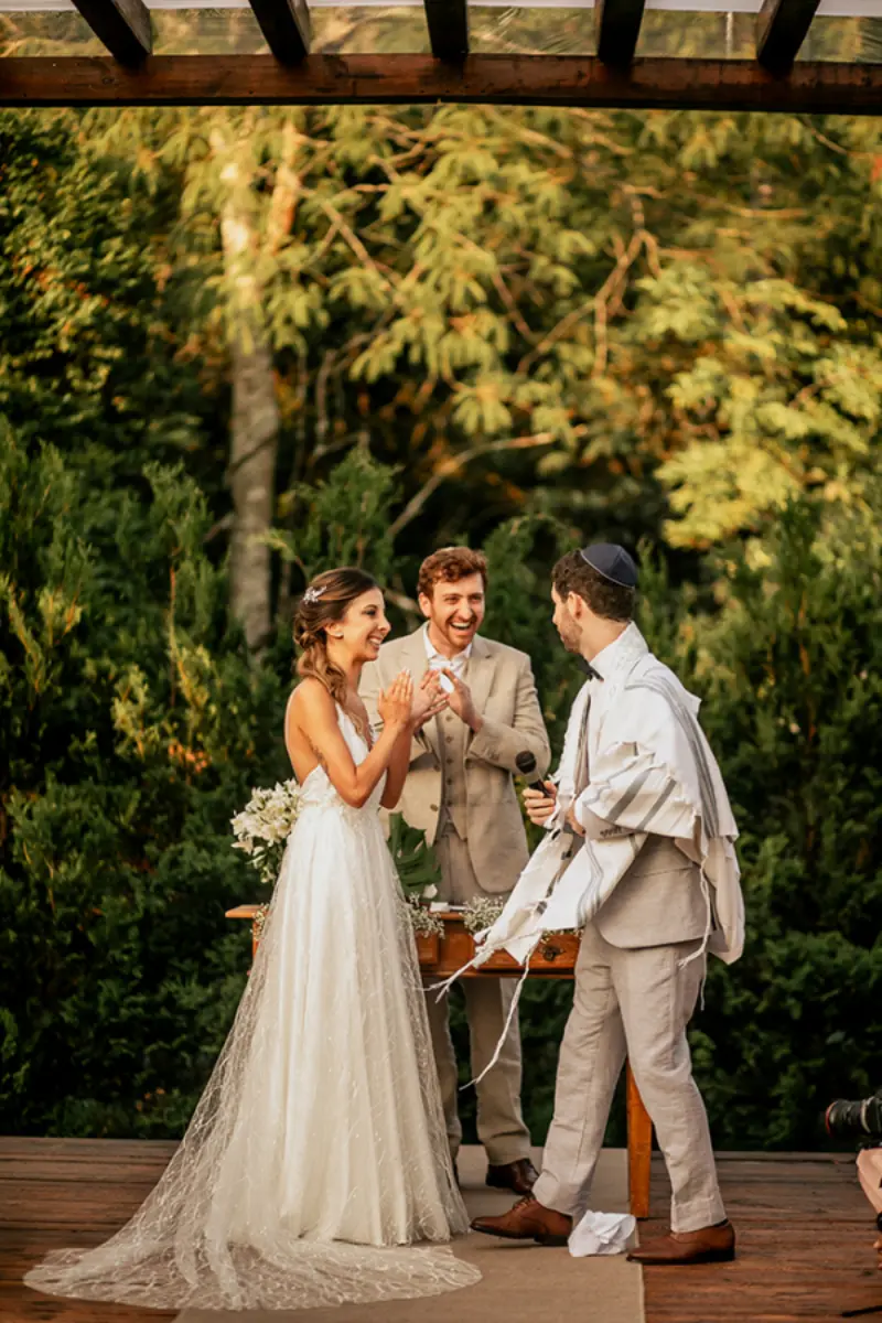 ritual em cerimônia de casamento judaico
