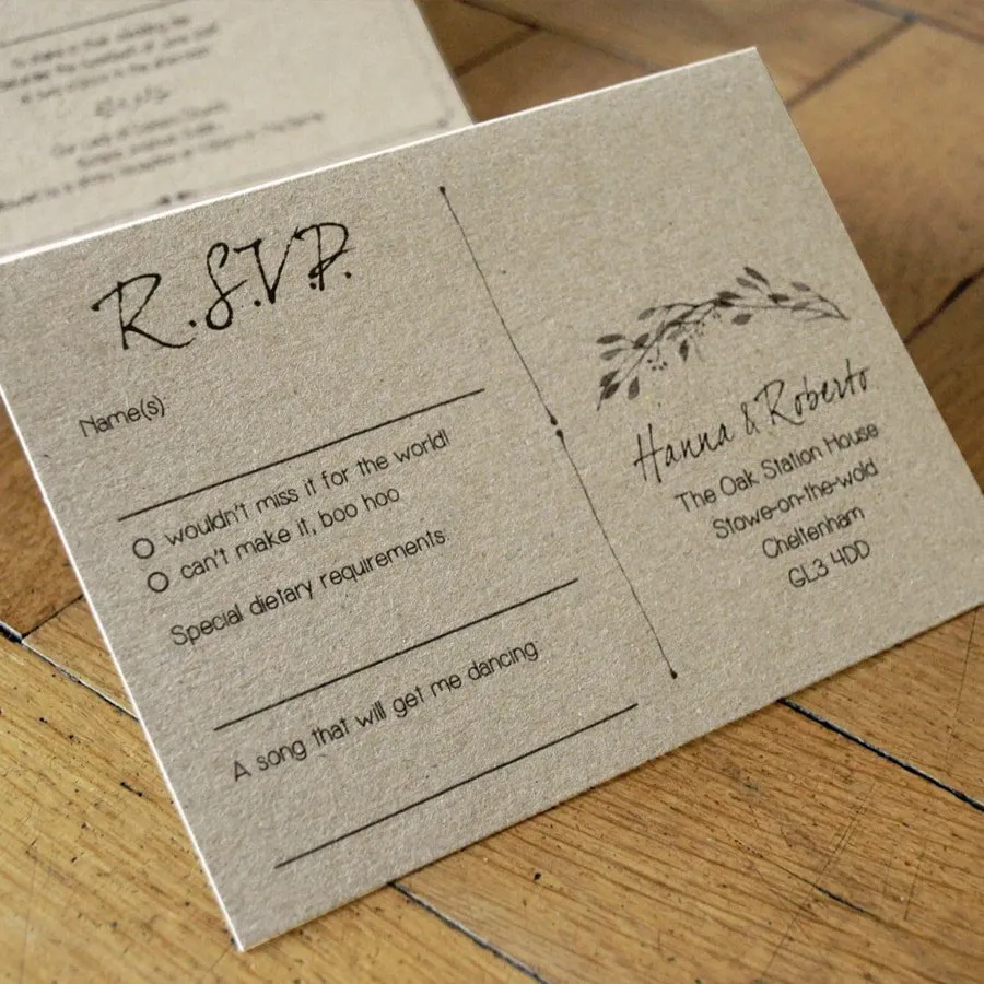 modelo de rsvp de casamento 