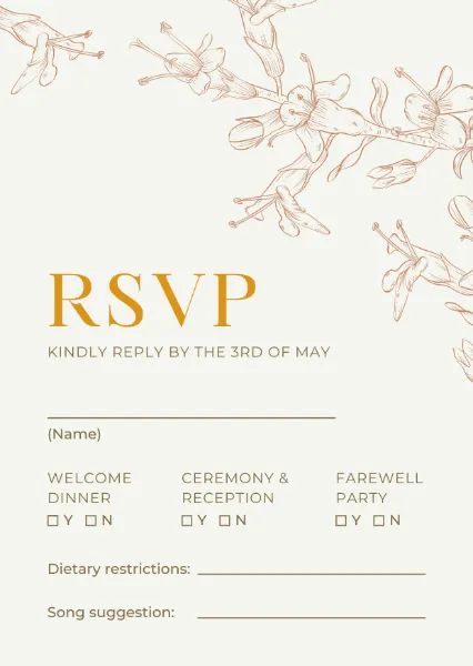 rsvp rosa e amarelo