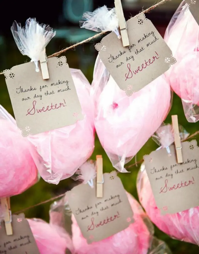 algodão doce para casamento em saquinho
