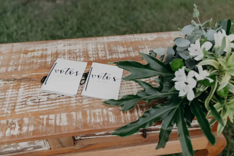 caderno de votos de casamento