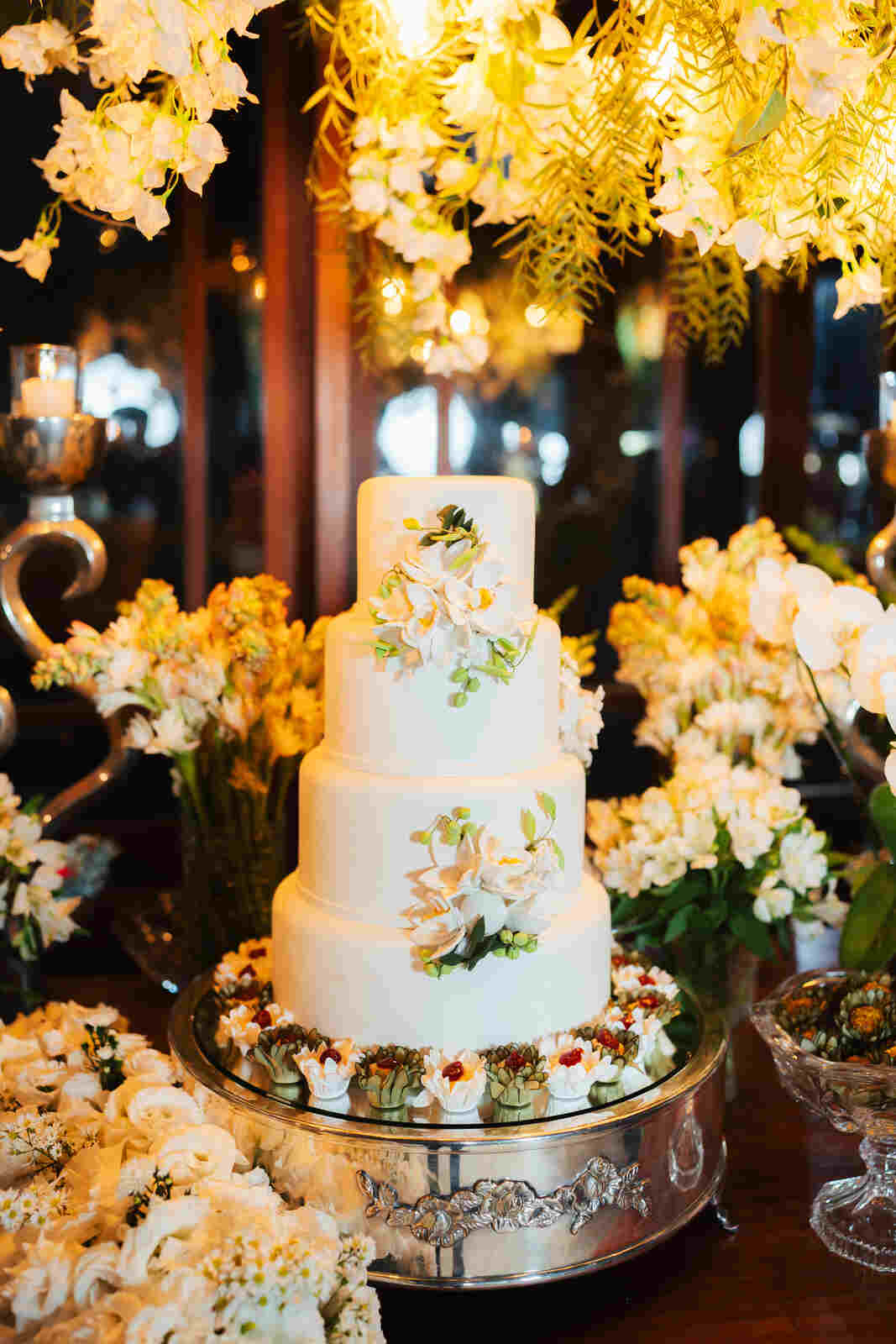 mesa do bolo de casamento