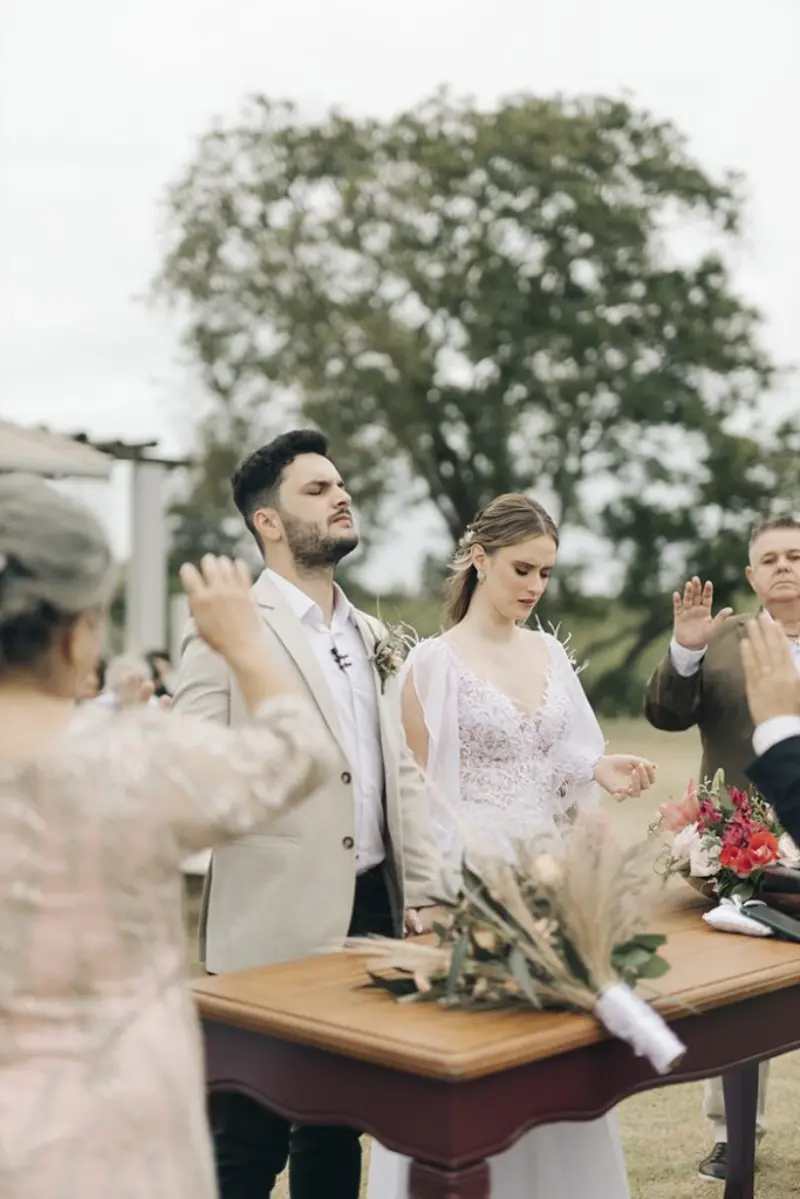 cerimônia de casamento ao ar livre