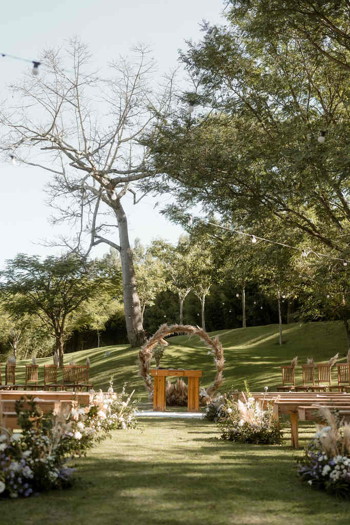 espaço de casamento no campo