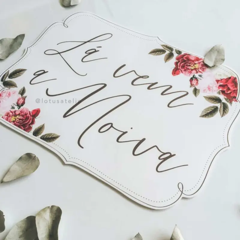 placa Lá vem a noiva