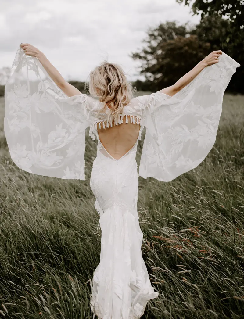  vestido de noiva para casamento no campo