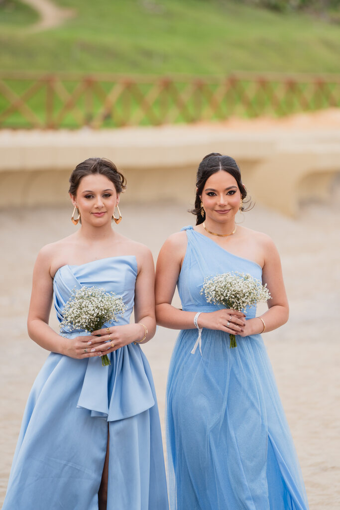 demoiselles de vestido azul serenity