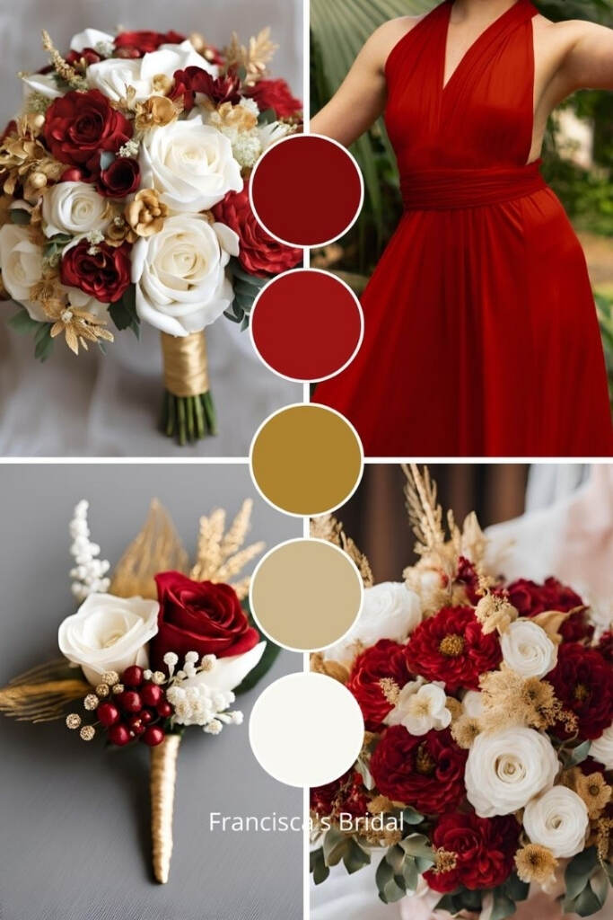 paleta de cores vermelha para casamento