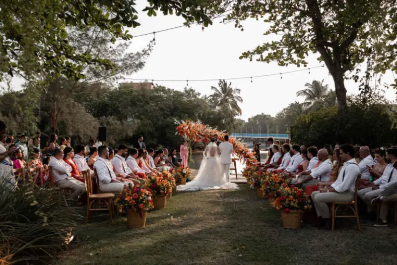 cerimônia de casamento ao ar livre