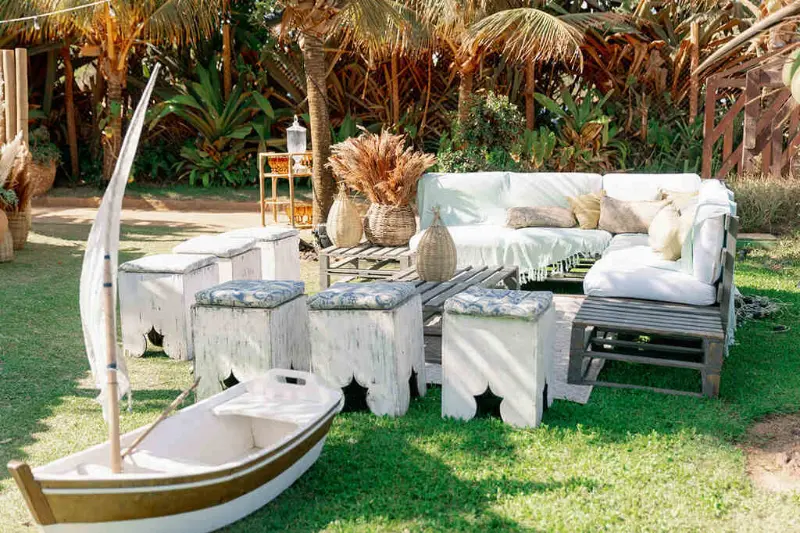 decora&ccedil;&atilde;o de casamento na praia com barco