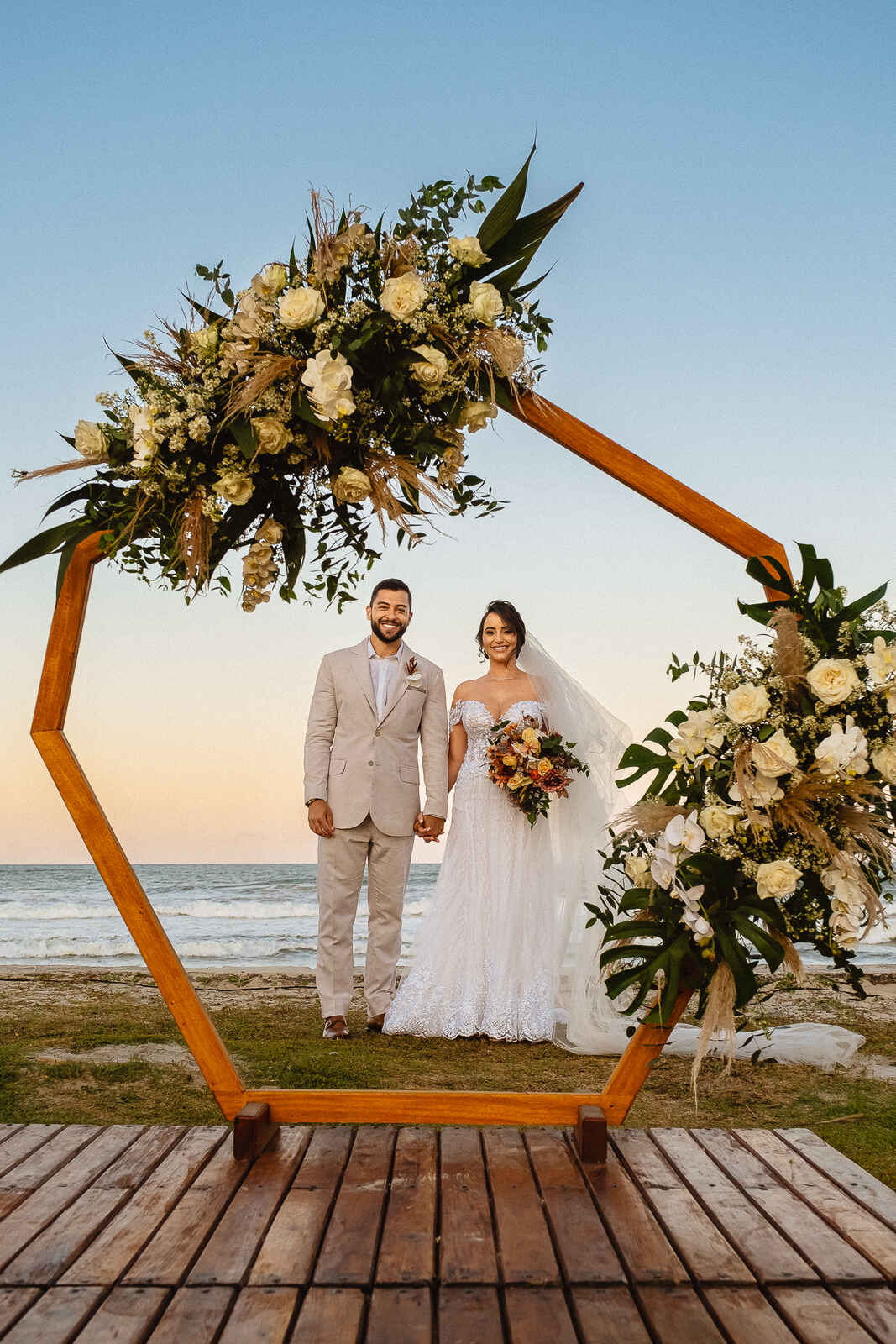 novios na praia