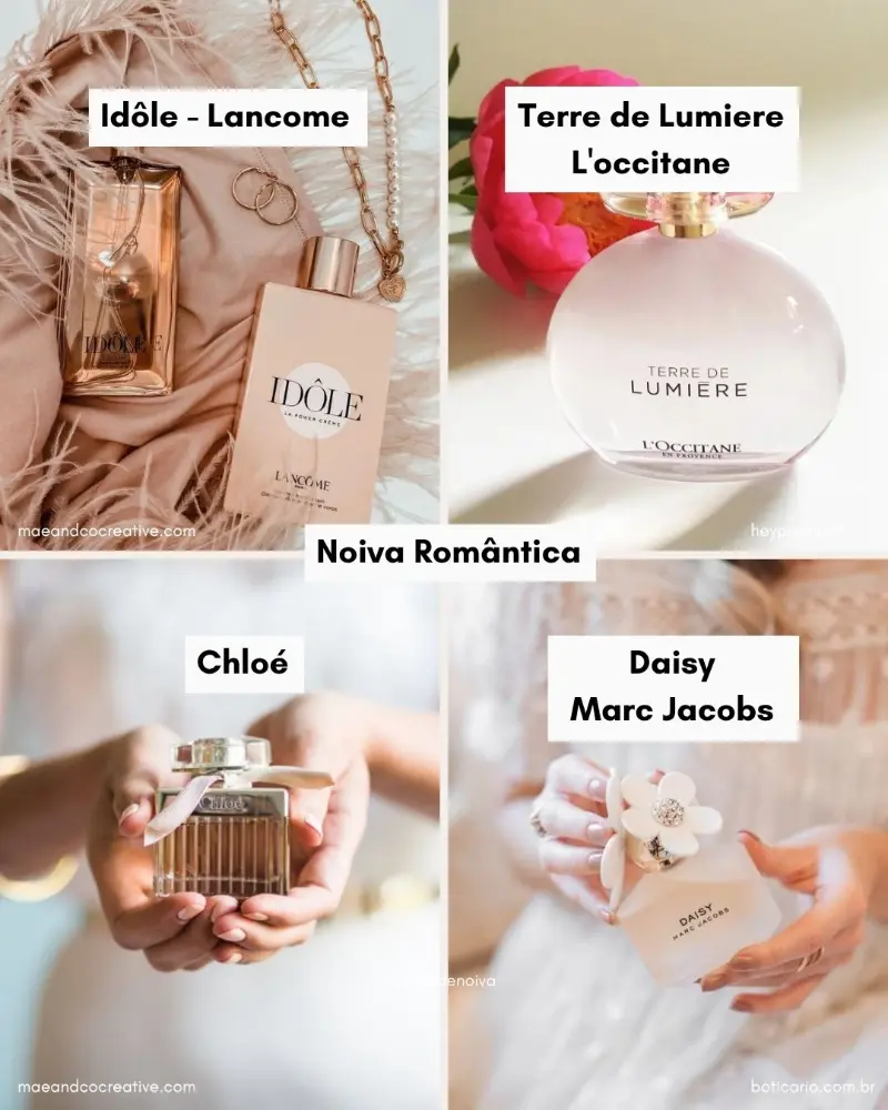 perfumes para noiva rom&acirc;ntica