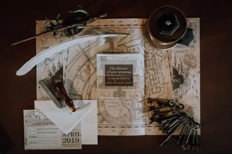 Papelaria para casamento com tema Harry Potter