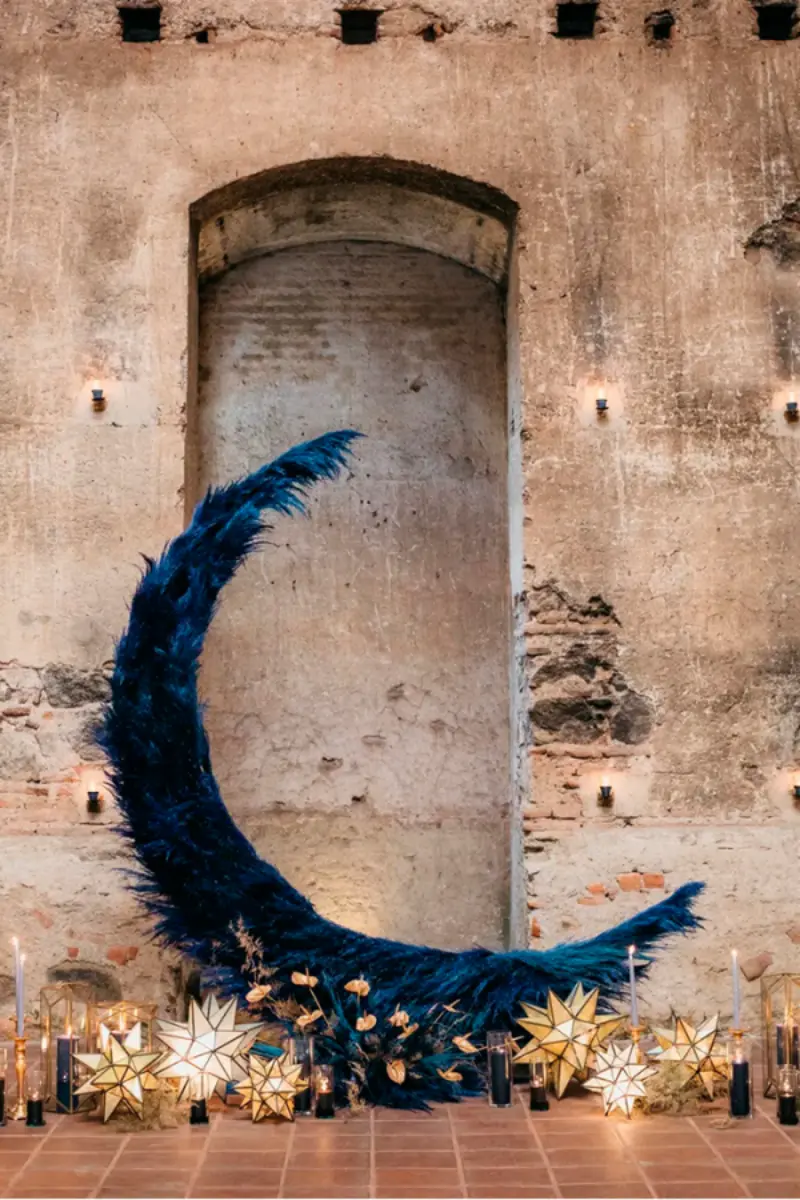 Altar para casamento com tema celestial