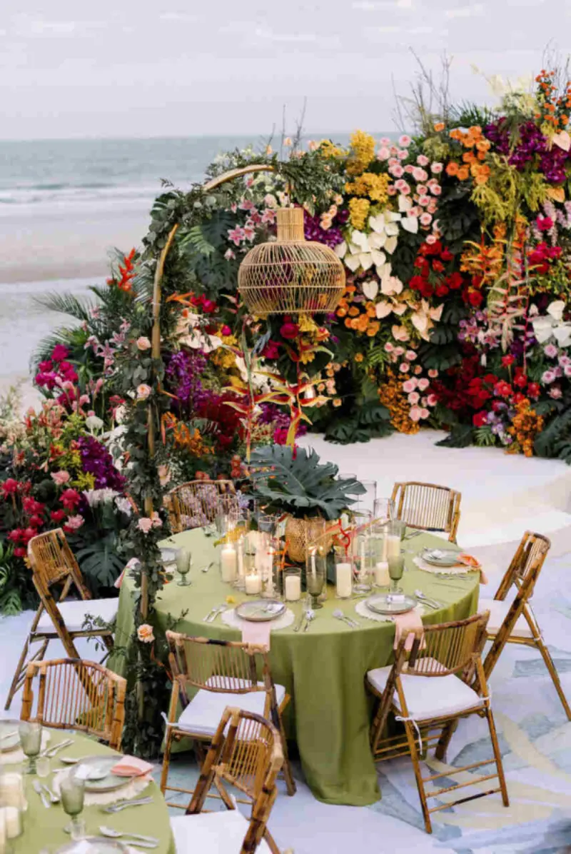  decoração de casamento tropical
