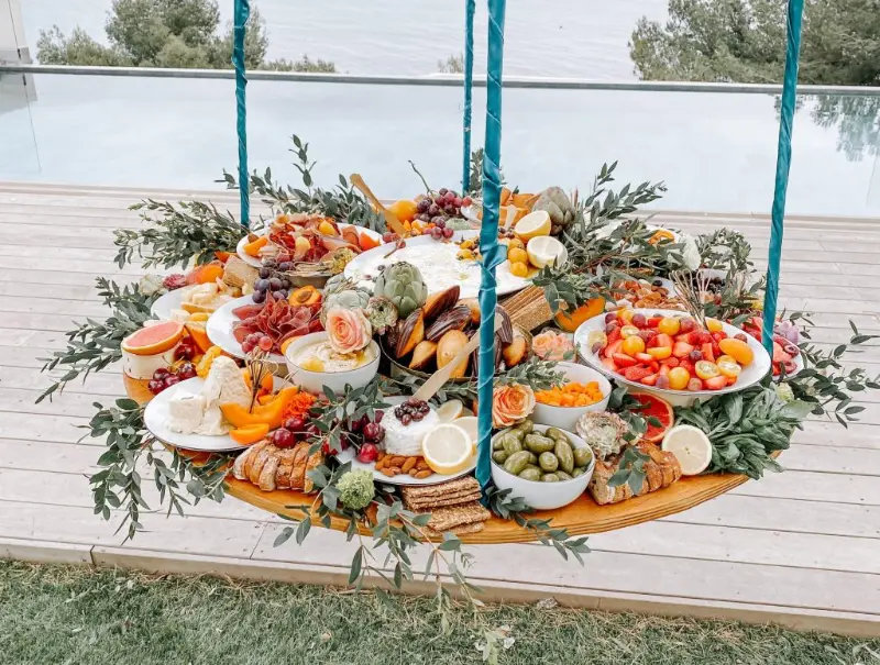 gastronomia para casamento colorido