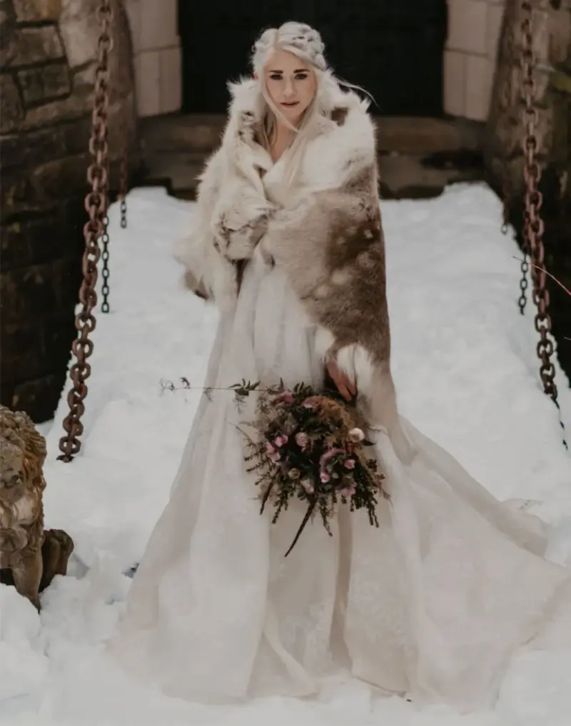 Noiva em casamento temático Game of Thrones