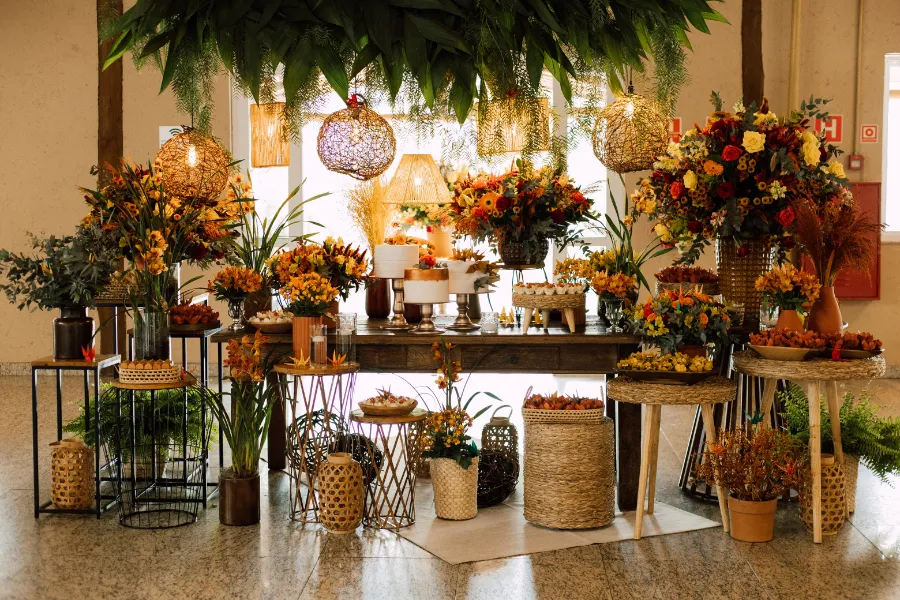 mesa de bolo rústica