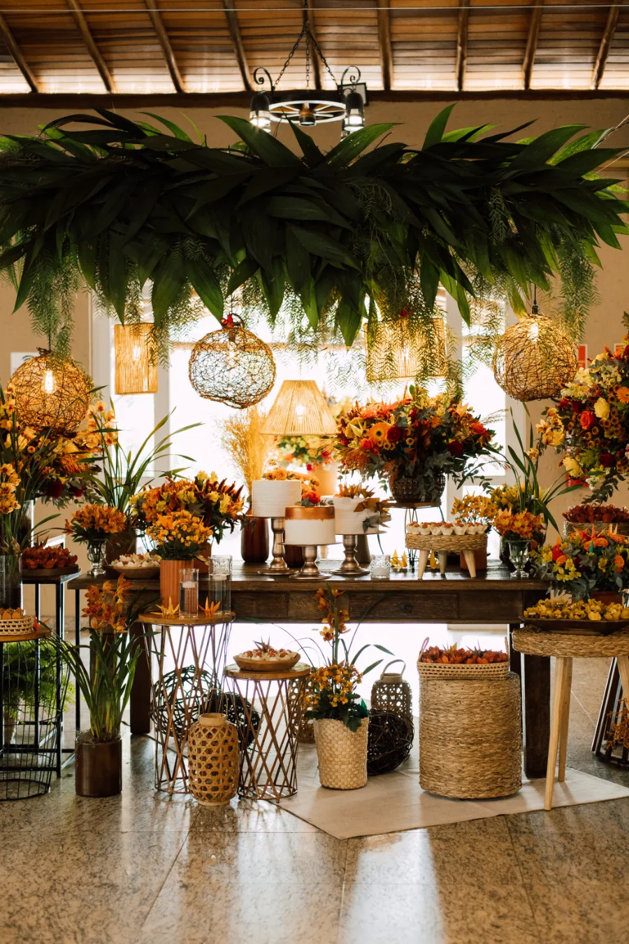 mesa de bolo rústica