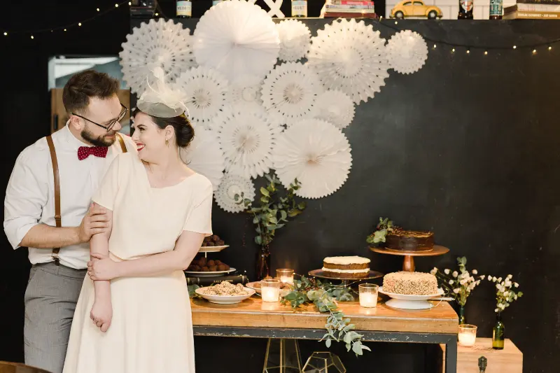 casamento civil com decoração vintage no restaurante em São Paulo