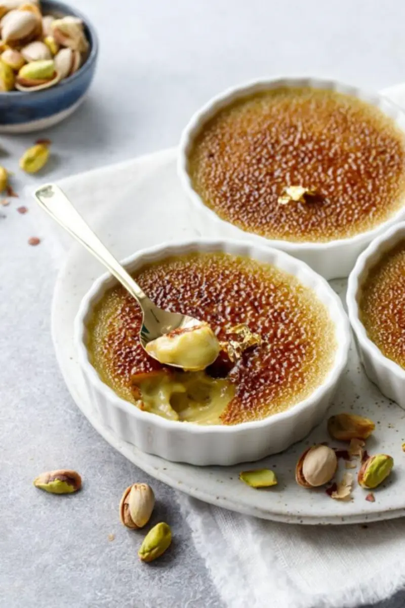 Cr&egrave;me br&ucirc;l&eacute;e em potinhos