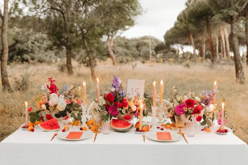 decoração para casamento civil colorida