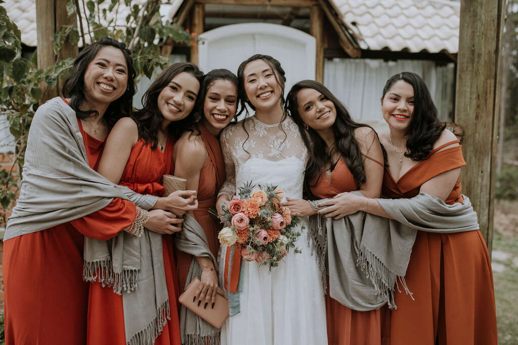 madrinhas de casamento com Pashmina Wedding 