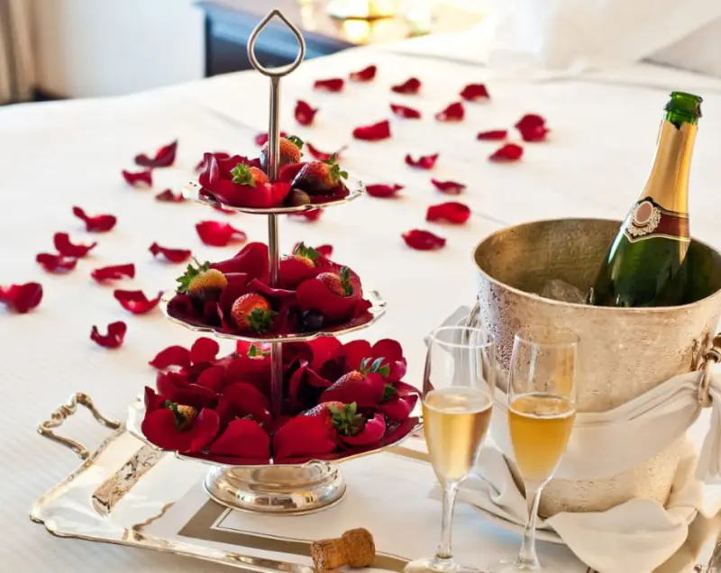 comidinhas para receber noivos em lua de mel