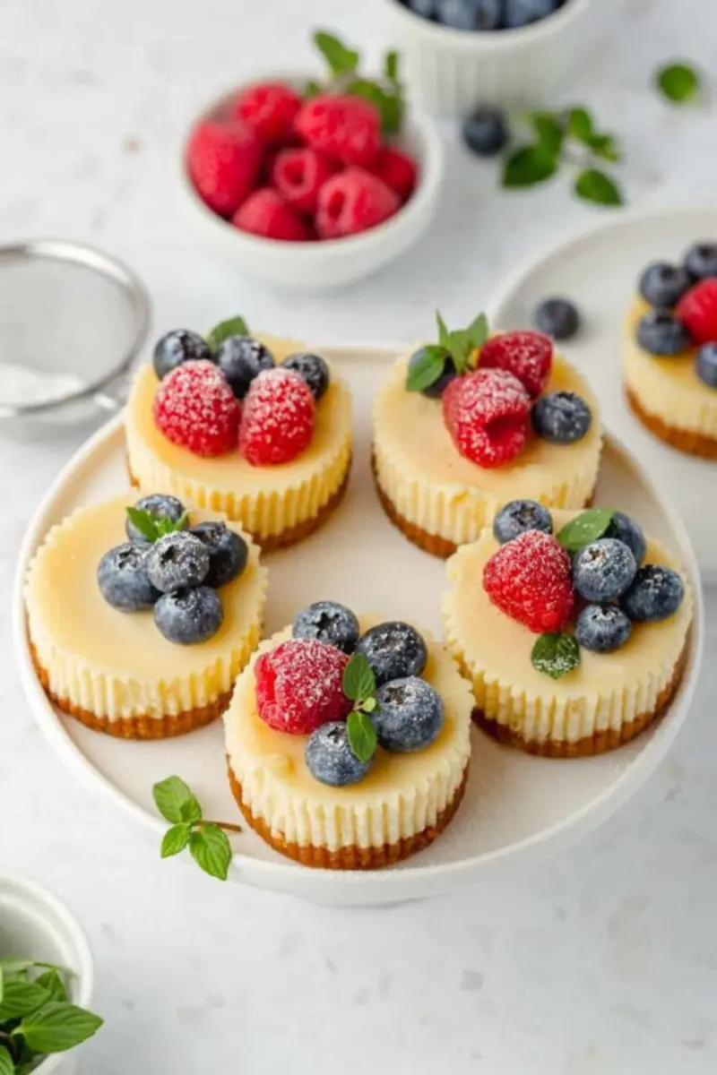 mini cheesecake frutas vermelhas