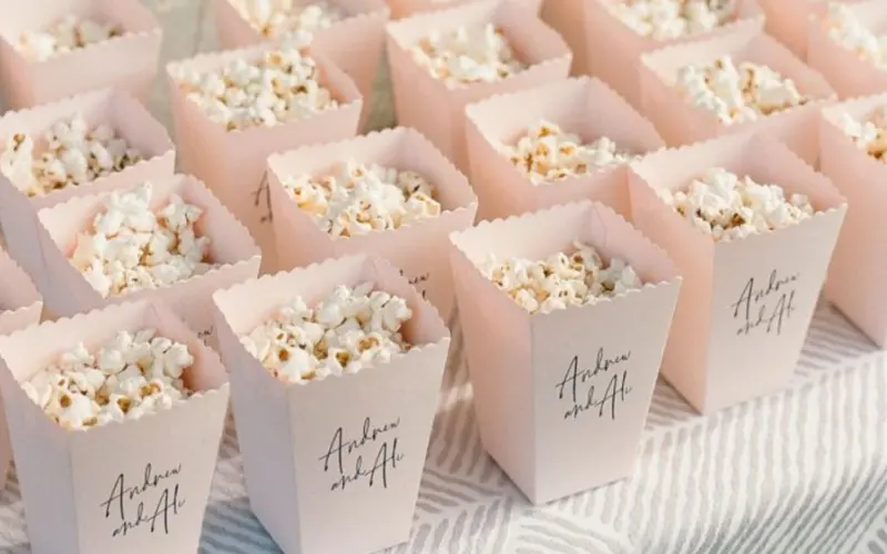 pipoca para lanchinho da madrugada em casamento