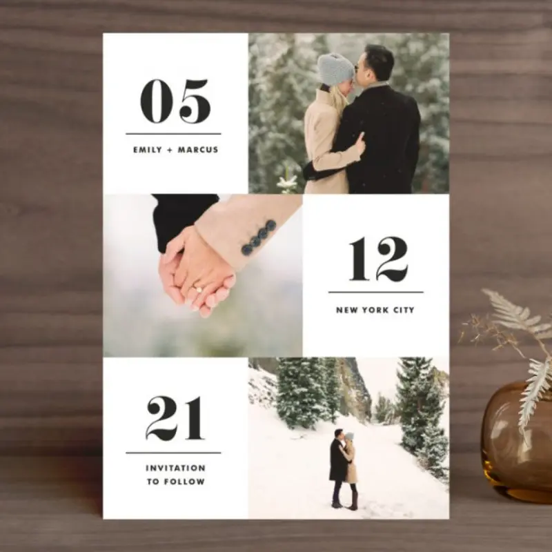 save the date com foto e data