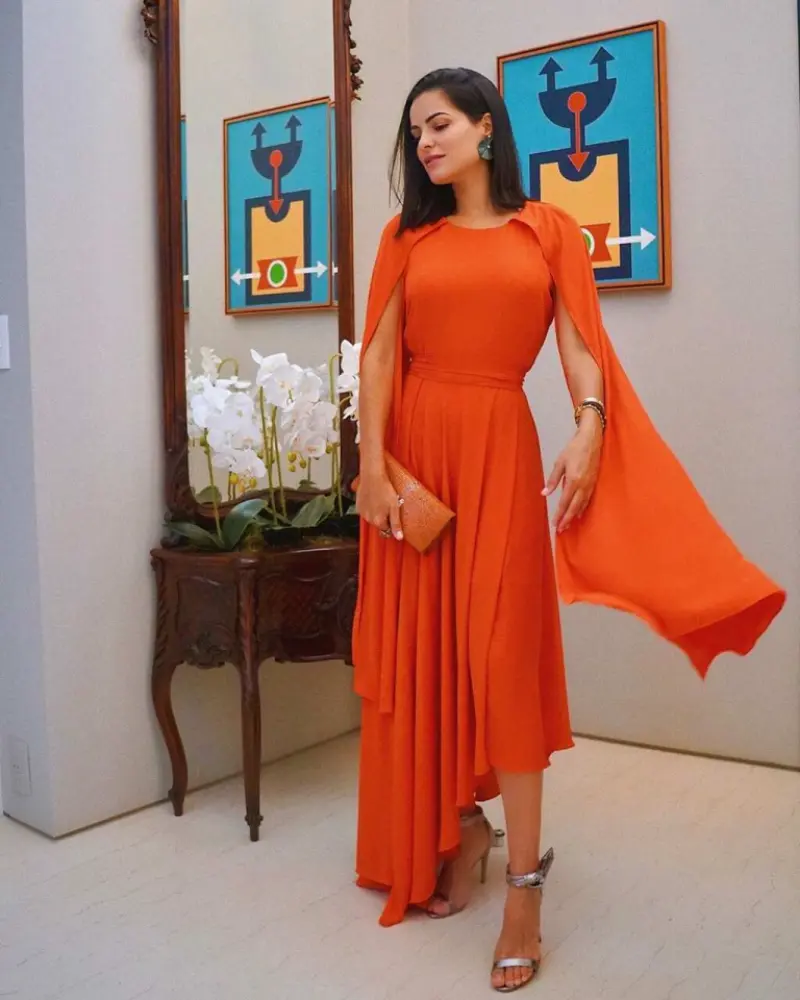 vestido com manga longa esporte fino