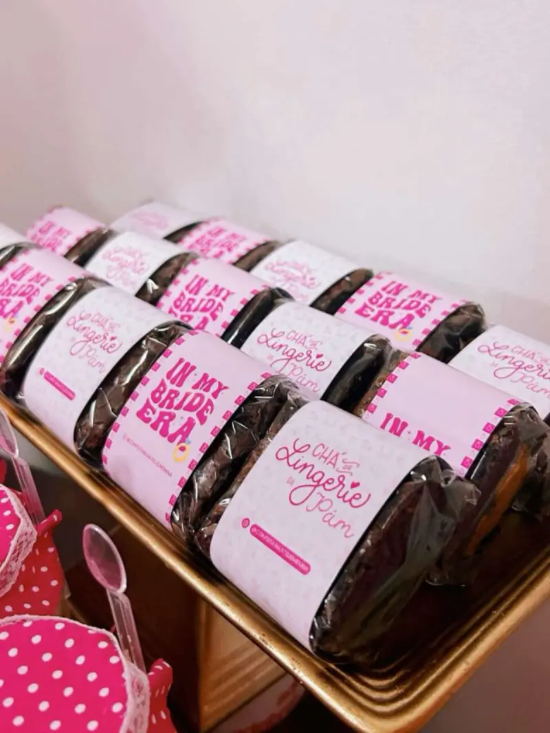brownie para lembrancinha de ch&aacute; de lingerie