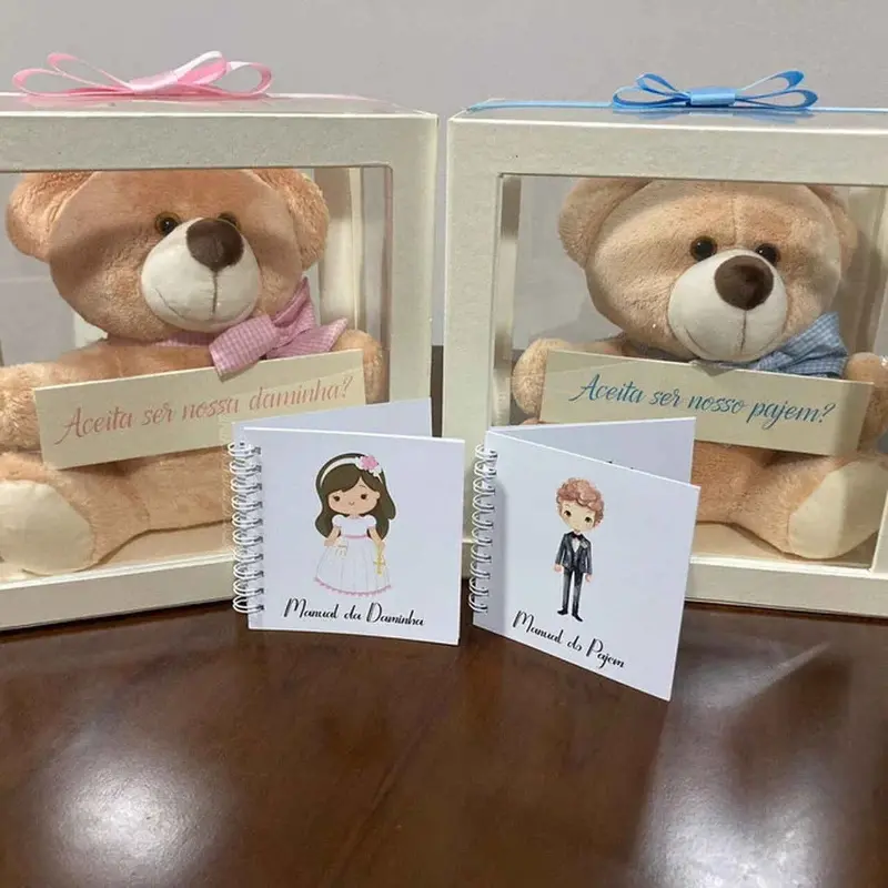 caixa convite bichinho de pel&uacute;cia