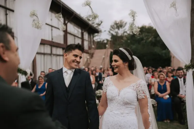 cerim&ocirc;nia de casamento de dia