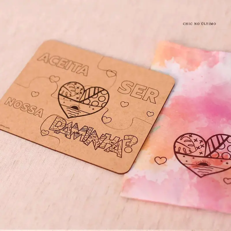 convite pajem e daminha quebra cabe&ccedil;a