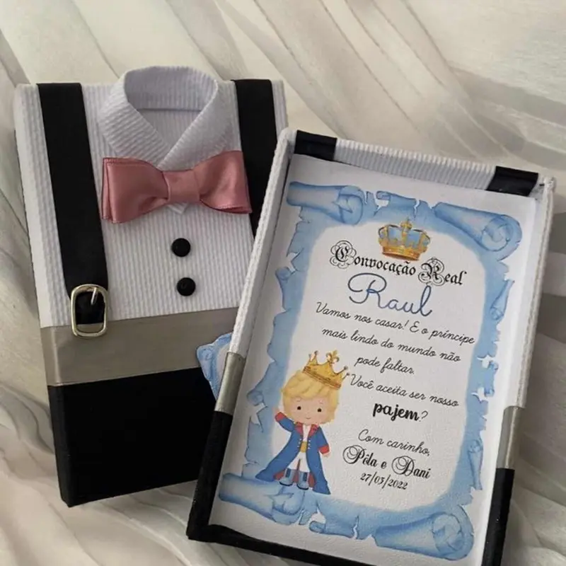 convite pajem personalizado