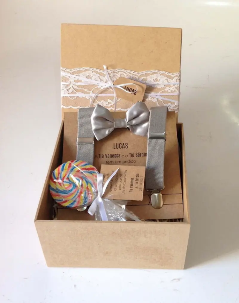 convite para pajem r&uacute;stico