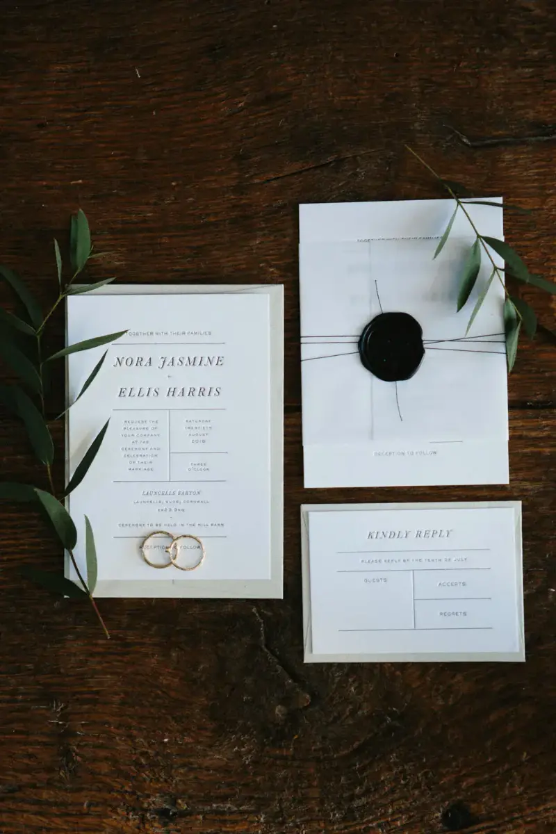  convite simples para casamento