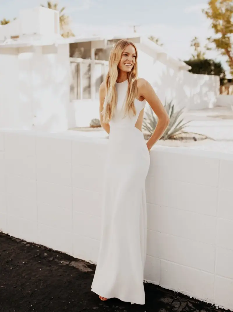  vestido de noiva simples clássico