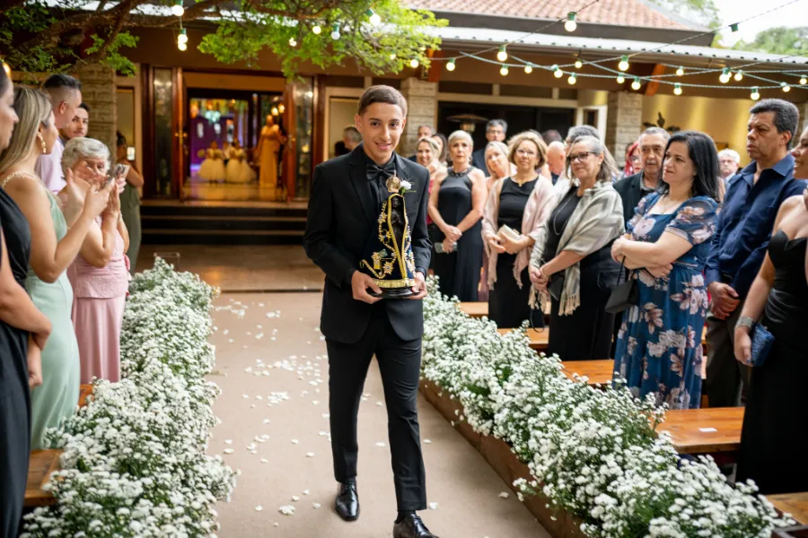 entrada do padrinho com santa