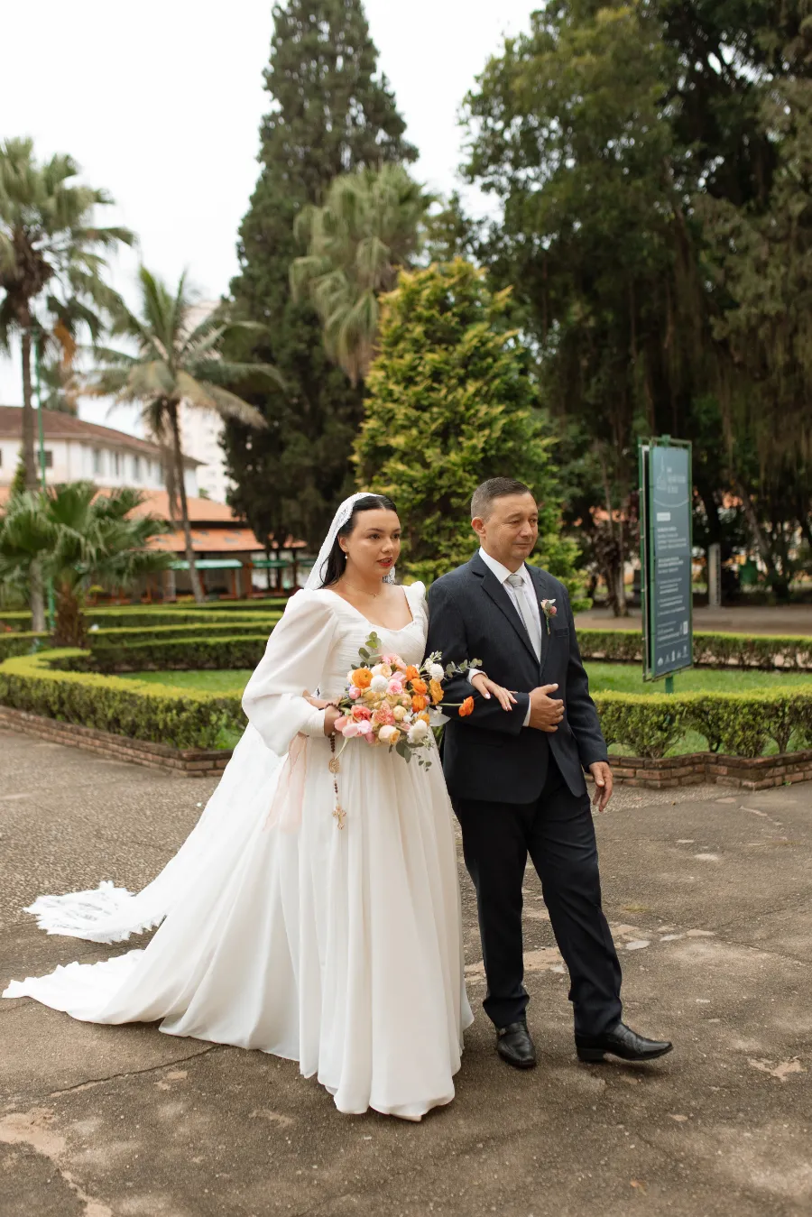 entrada da noiva com o pai