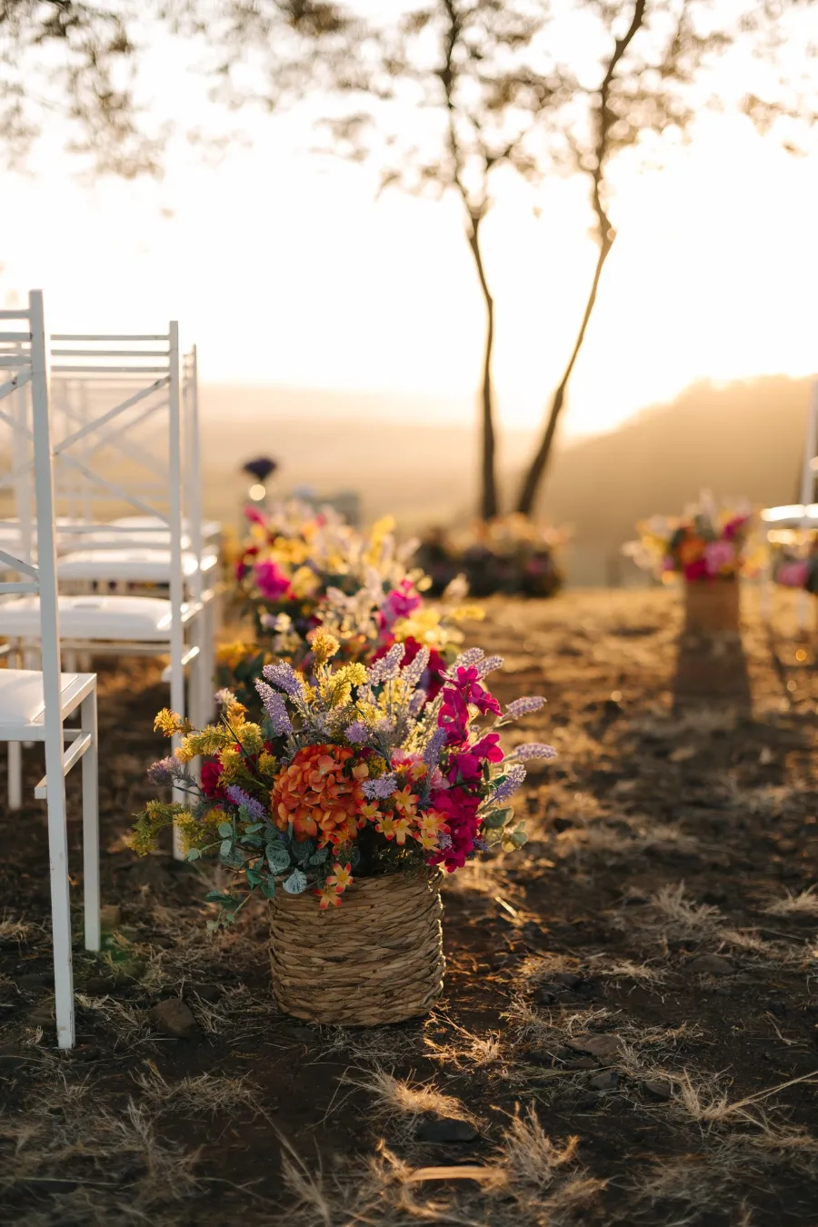 arranjo de flores coloridos