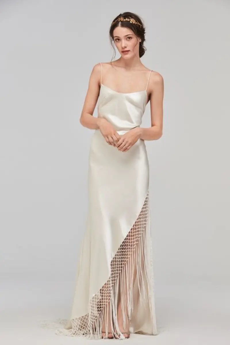 vestido de noiva charmeuse