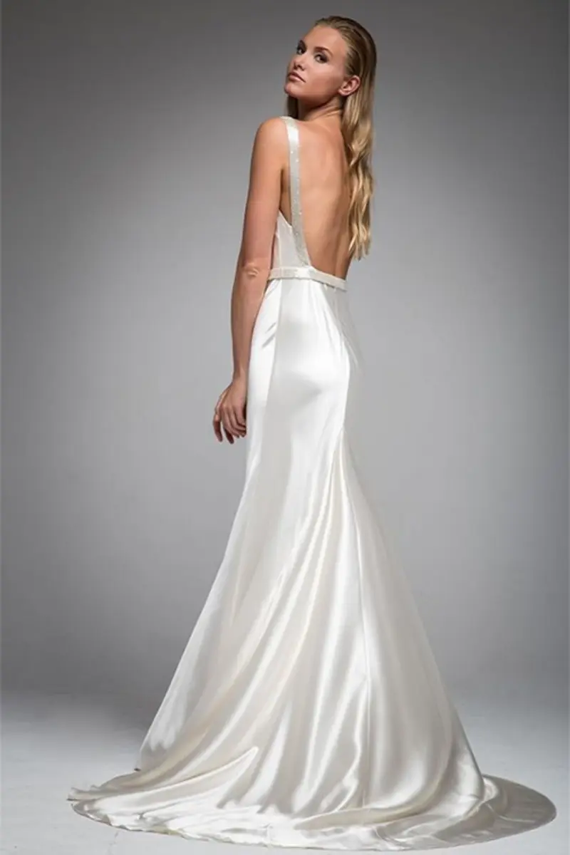 vestido de noiva charmeuse