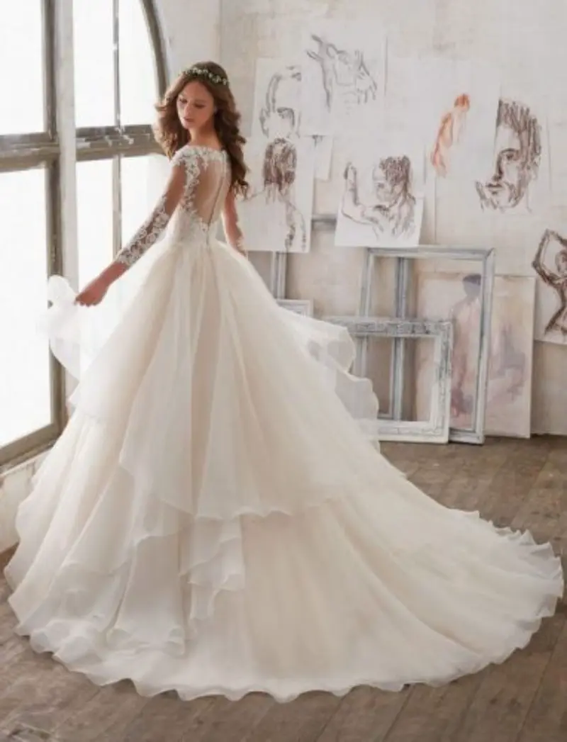 vestido de noiva em organza