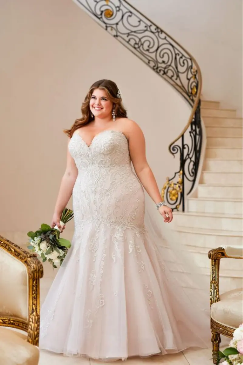 vestido de noiva plus size sereia