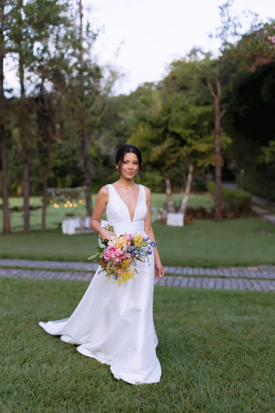 Renovação de votos romântica somente com o casal